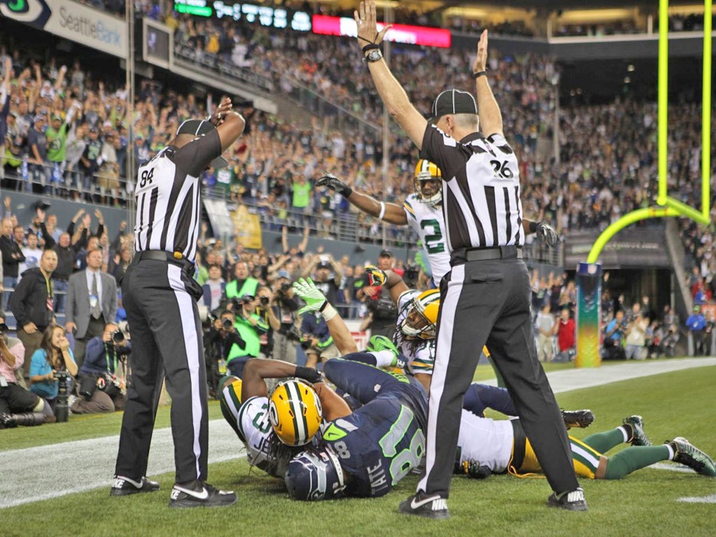 A controversial call by officials during the Seattle Seahawks game against the Green Bay Packers
