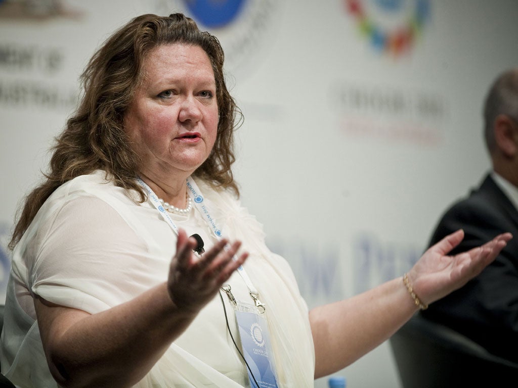 Gina Rinehart: Age: 58. Estimated worth: A$29.17bn. Company: Hancock Prospecting. Family: Four children, estranged from three. Second husband, Frank Rinehart, died 1990. Lifestyle: Workaholic. Home: A$25m Perth m