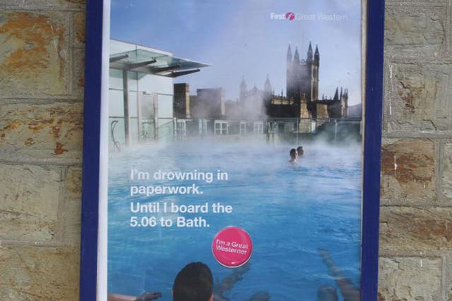 Bath time: First Great Western’s poster