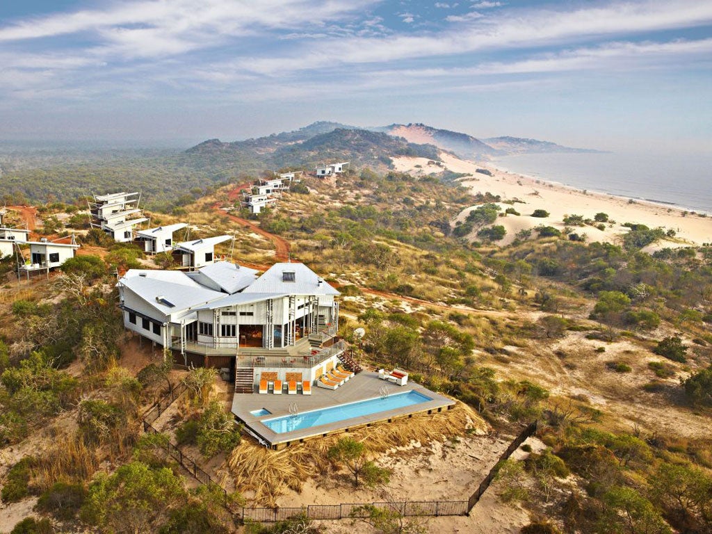 <p><strong>Berkley River Lodge,  Western Australia</strong></p><p>Imagine an area the size of Spain where stained red soil plummets into deep sandstone gorges and bulbous boab trees grow amid endless open savannah. This, is the Kimberley – a sparsely populated corner of Western Australia known as the "Outback's outback". It's home to the Berkley River Lodge, where 20 scattered suites stand on a coastal dune overlooking the Timor Sea. Spend days catching barramundi on the river,  take bush drives into the abyss, or launch an aerial adventure over this  utterly remote region.</p>
<p>  <em>Berkley River Lodge, Kimberley Coast, WA (00 61 8 9169 1330; <a href="berkeleyriver.com.au" target="_blank">berkeleyriver.com.au</a>). Doubles A$2,900 (£1,933), all inclusive.</em></p>