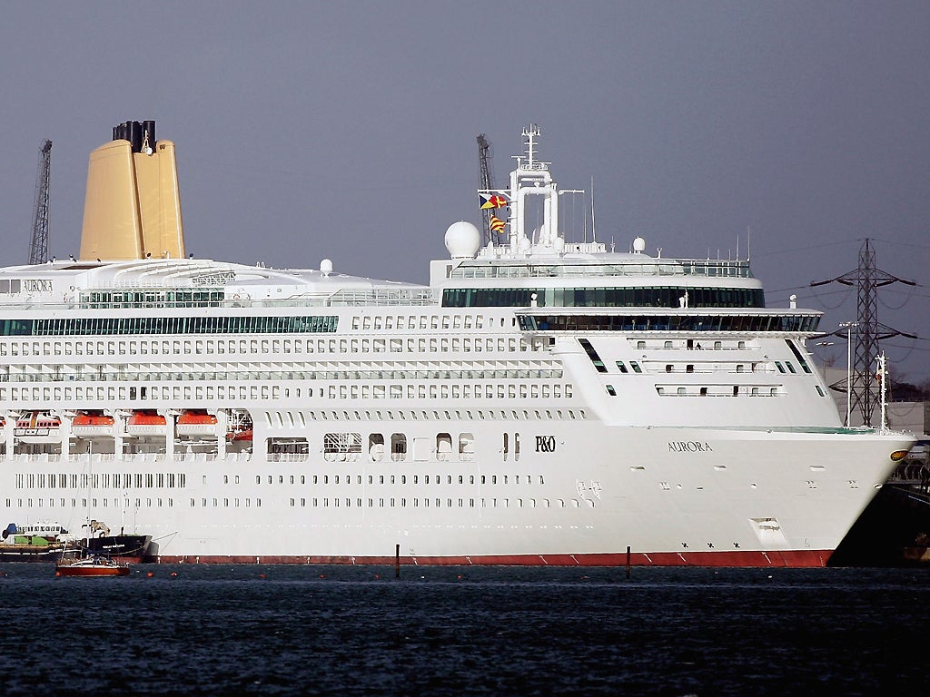 The Aurora pictured at Southampton docks