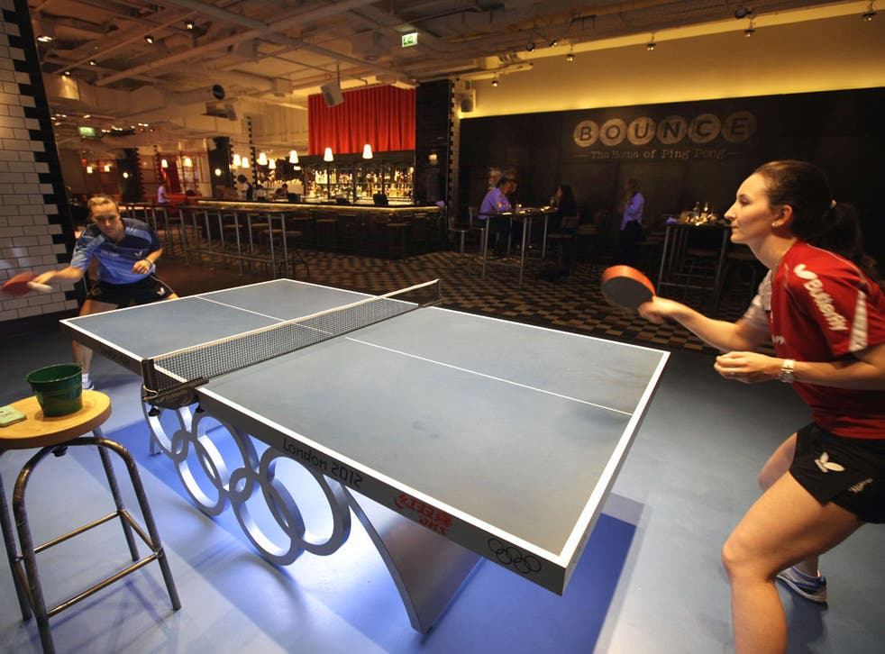 London table tennis club Bounce is among the more stylish venues for playing the game, which is enjoyed by fans including Elle Macpherson