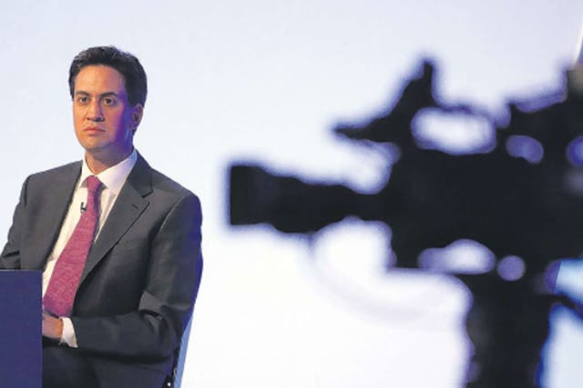 Ed Miliband at the Labour Party Conference yesterday