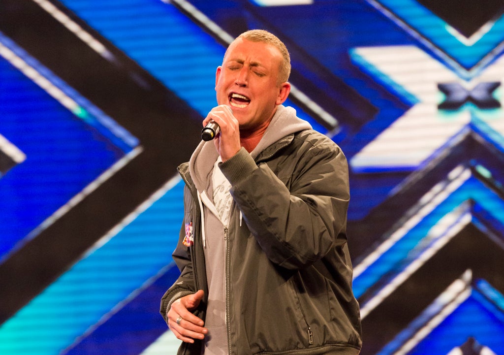 Christopher Maloney performing on X Factor