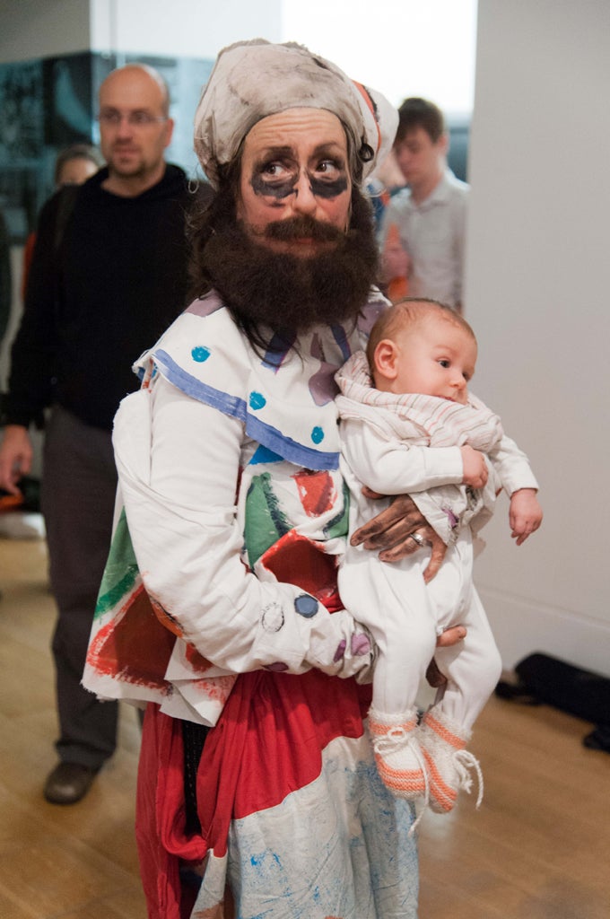 Performance by Spartacus Chetwynd a nominee for the Turner Prize 2012. Tate Britain, London. Britain - 01 Oct 2012