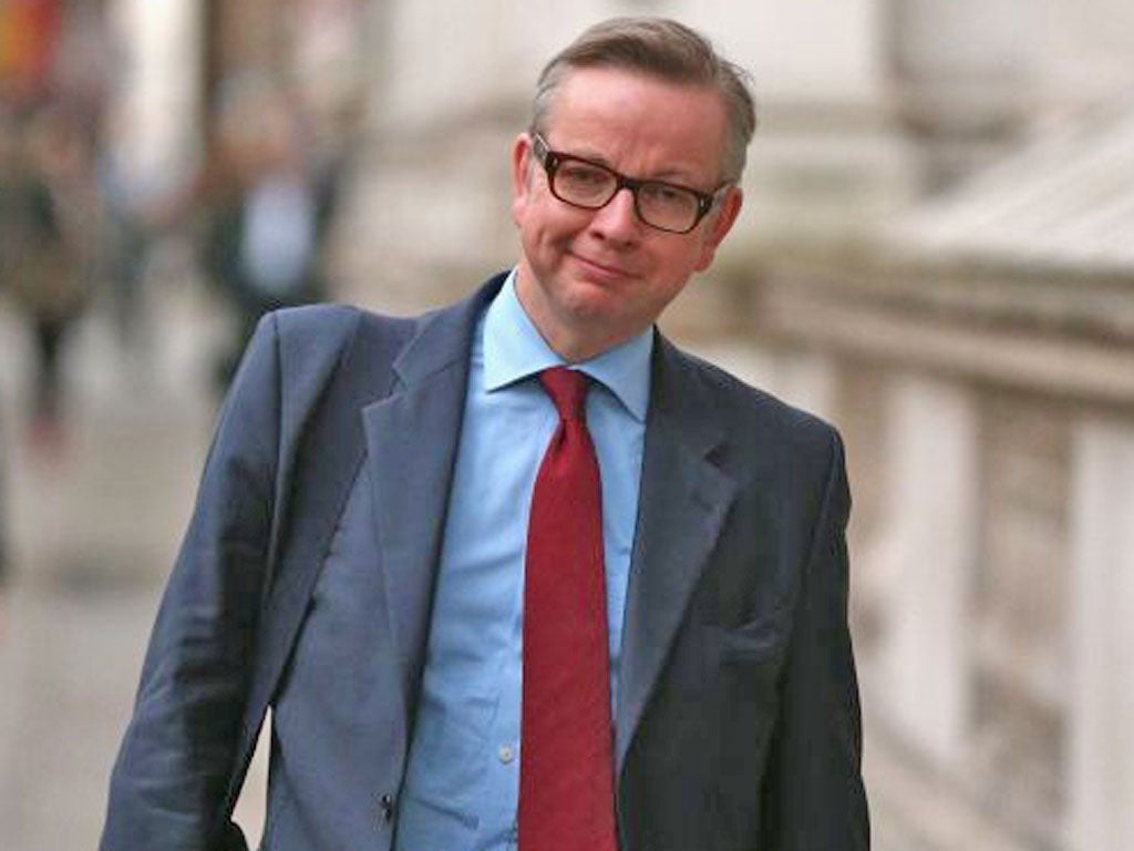 Education Secretary Michael Gove has emerged with a new set of
heavy-rimmed spectacles