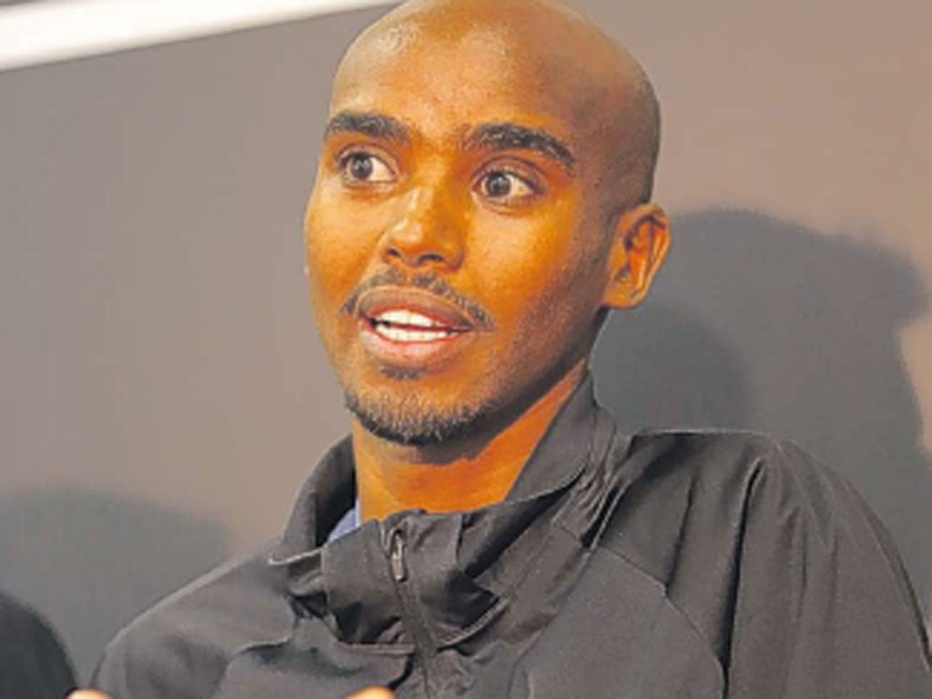 Mo Farah plans to become a marathon runner by 2014