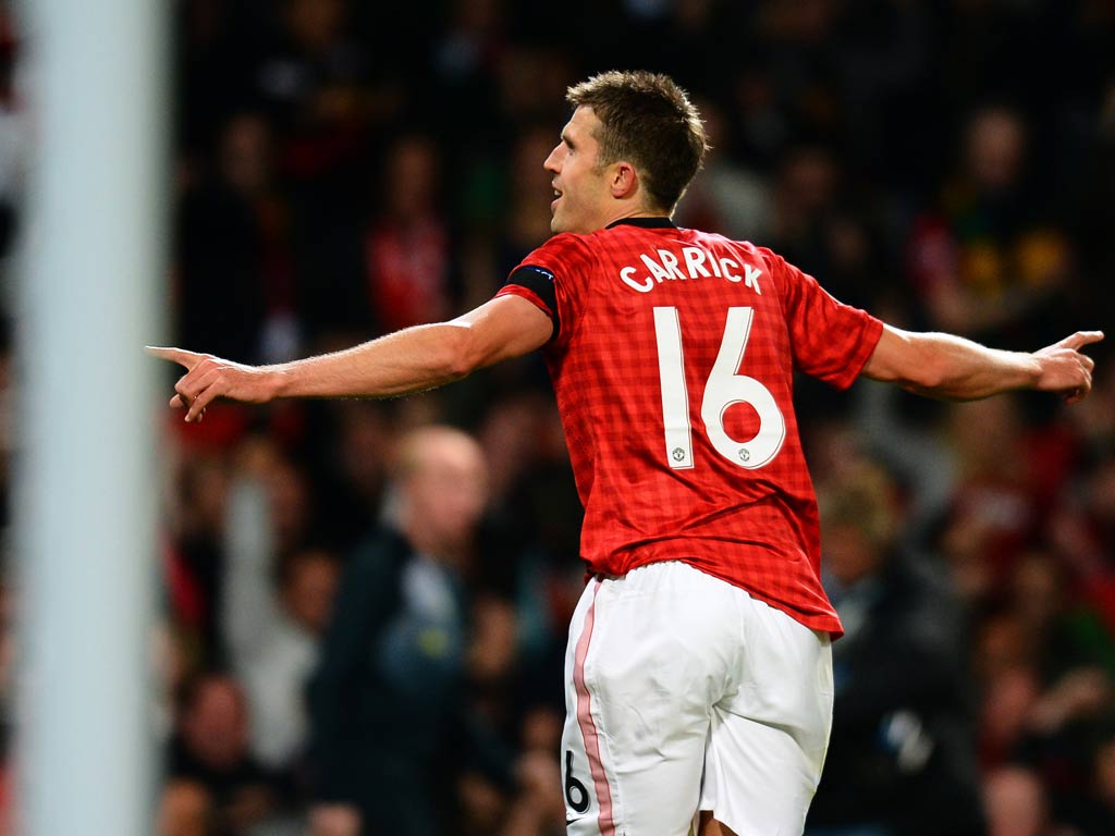Michael Carrick scored the only goal of the game against Galatasaray
