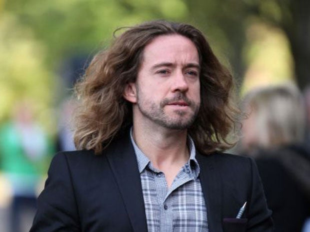 Television presenter Justin Lee Collins's relationship with an ex-girlfriend accusing him of harassment brought out “the demon” in him, a court heard today