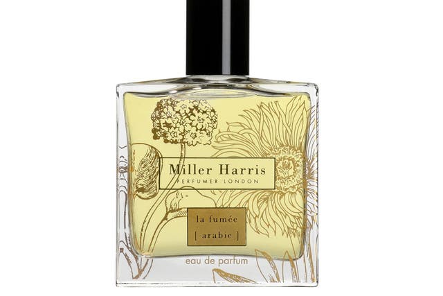 <p><strong>Miller Harris La Fumée Arabie</strong></p>
<p><em>£110 for 50ml, <a href="http://www.millerharris.com/" target="_blank" title="millerharris.com">millerharris.com</a></em></p>
<p>Lyn Harris created this new limited-edition fragrance after the runaway success of its smokey predecessor, La Fumée. It contains new notes of cardamom, coriander seed and cumin, which give it a spicy Moroccan flavour. Presented in a bottle printed with 23-carat liquid gold.</p>