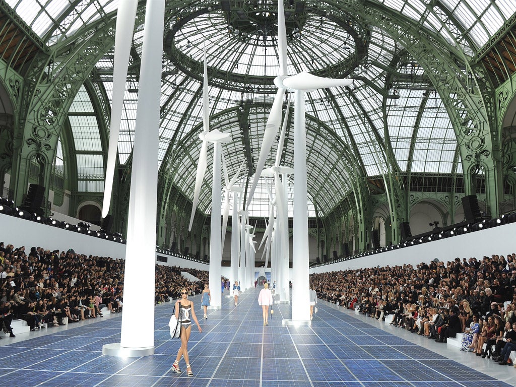 The Chanel ready-to-wear show in Paris featured turbines
