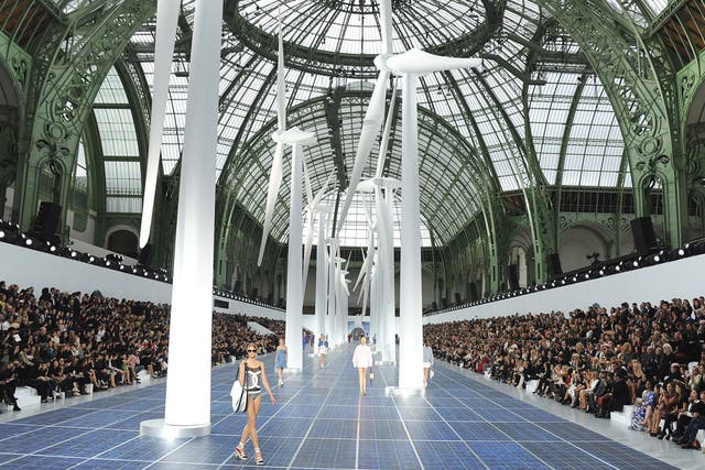 The Chanel ready-to-wear show in Paris featured turbines