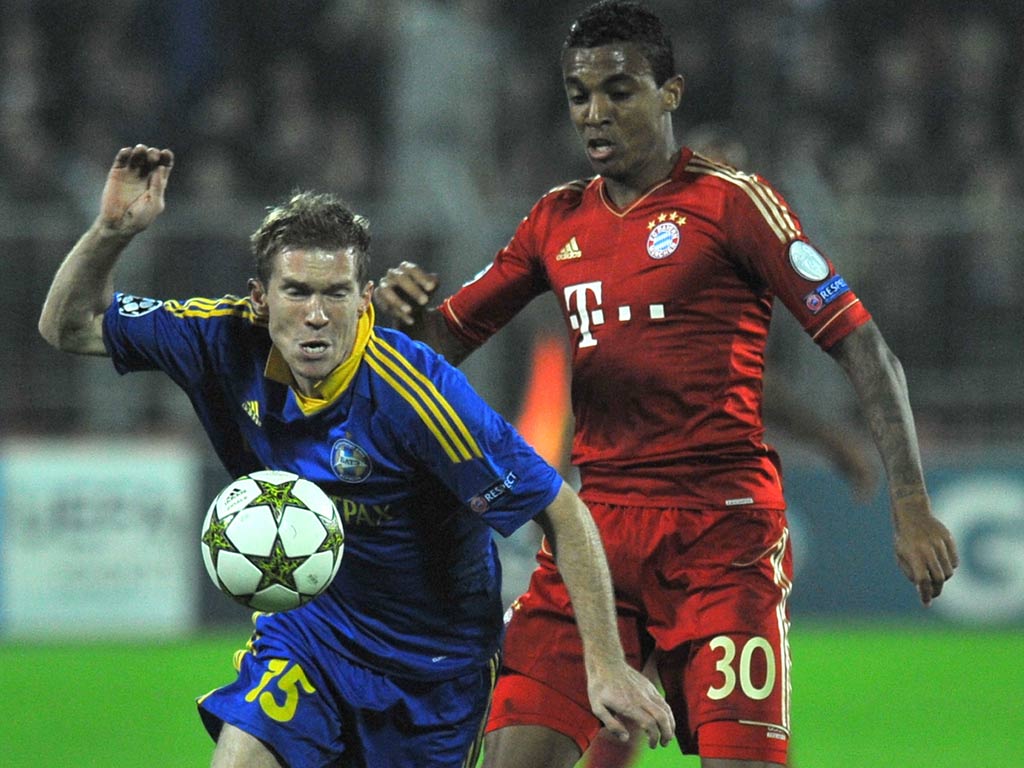 Aleksandr Hleb in action against Bayern Munich