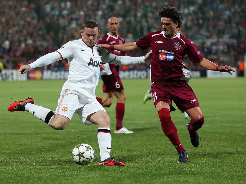 Wayne Rooney in Champions League action