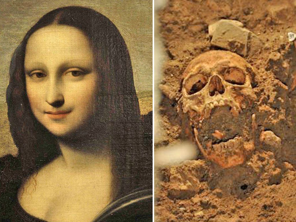 Archaeologists claim bones found in basement of Florentine convent belong to Leonardo’s Mona Lisa