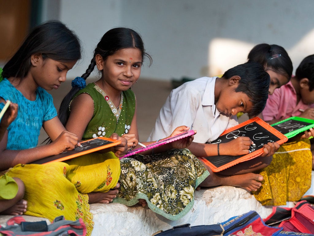 Girls in India are more likely to attend schools
where toilets are provided