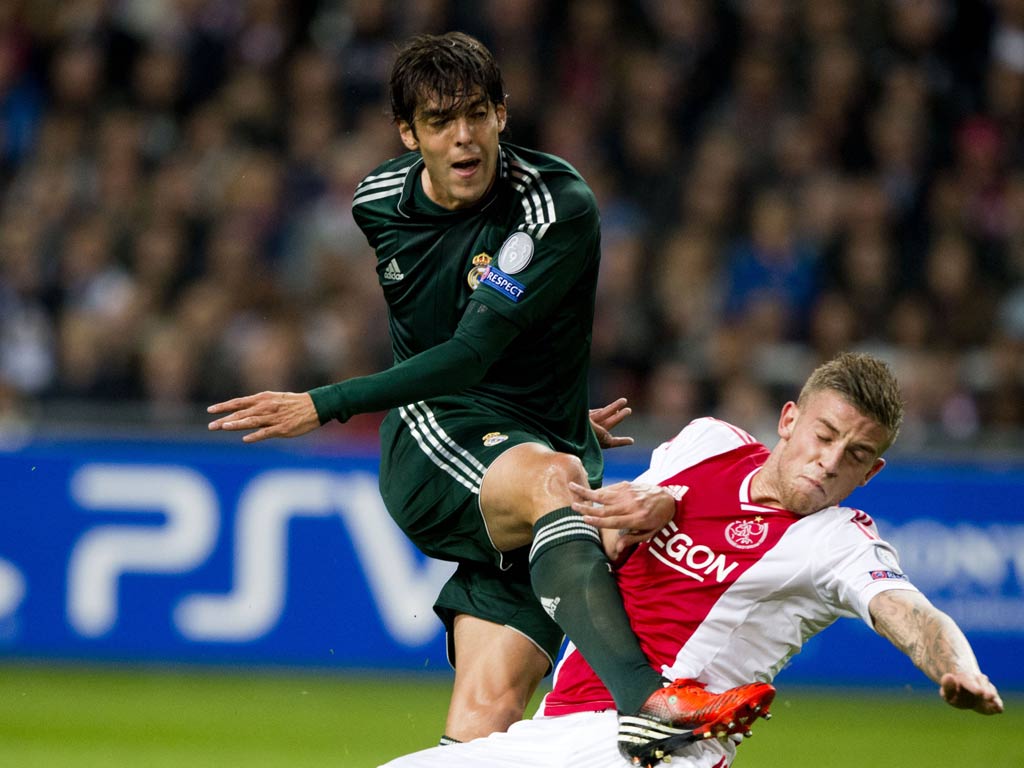 Kaka in Champions League action for Real Madrid
