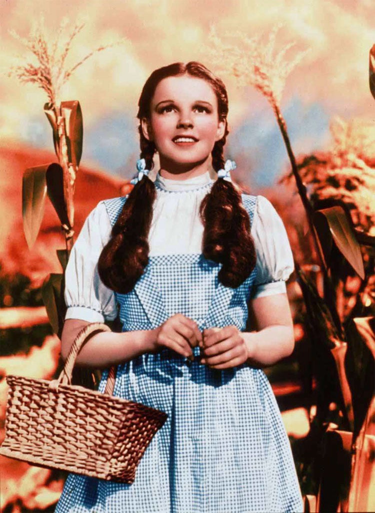 Judy Garland in the Wizard of Oz