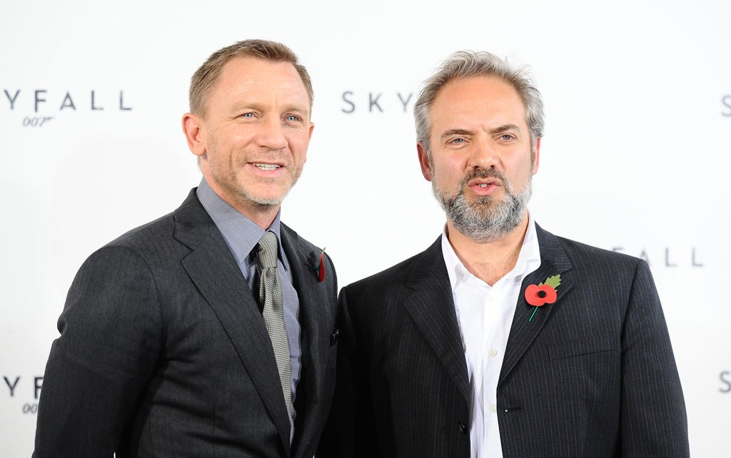 James Bond director Sam Mendes with 007 actor Daniel Craig
