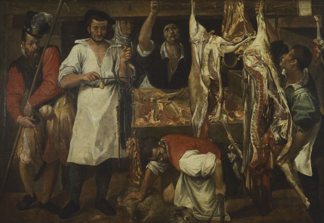 The Butcher’s Shop by Annibale Carracci, (c1583) 185cm x 266 cm Christ Church Collection, Oxford
