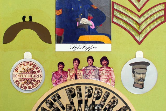The original collage designed by Sir Peter Blake for the insert of the band's Sgt Pepper's Lonely Hearts Club Band