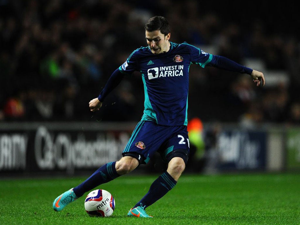 Winger Adam Johnson is back in the North-east with Sunderland