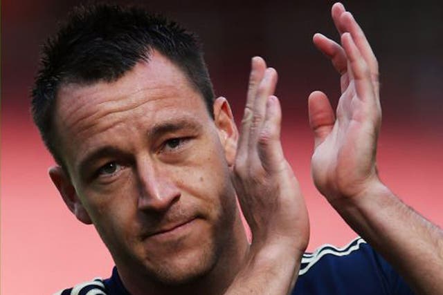 John Terry applauds the Chelsea fans