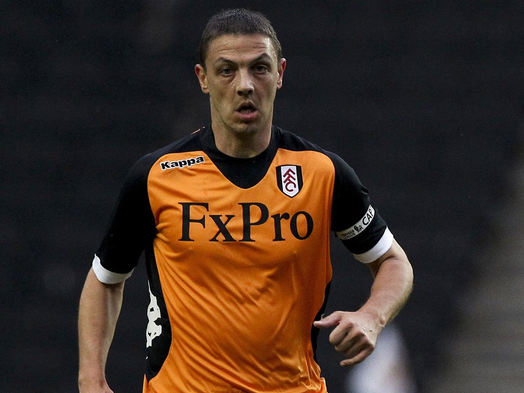 Chants to shine: Chris Baird's two long-range strikes at Stoke led to the Fulham fans calling him 'Bairdinho' and setting up a Facebook page in his honour