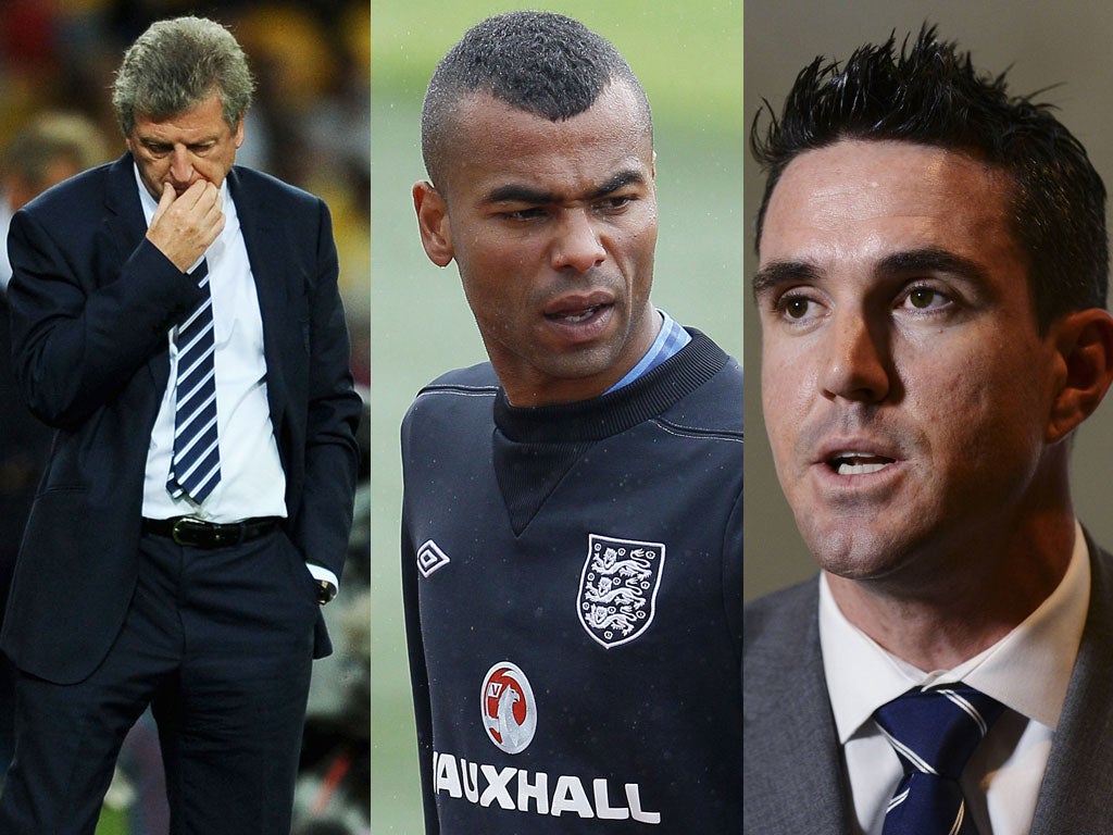 Who did you believe?: Roy Hodgson, Ashley Cole and Kevin Pietersen all said sorry last week, but not all with conviction