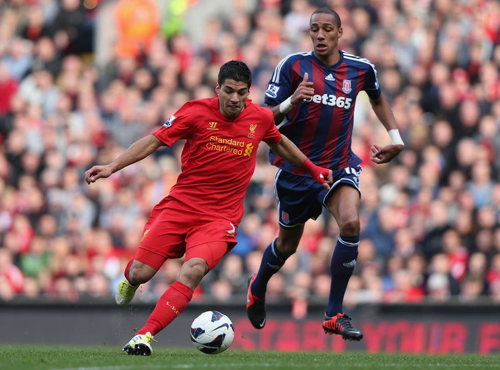 Luis Suarez of Liverpool failed to hit the target