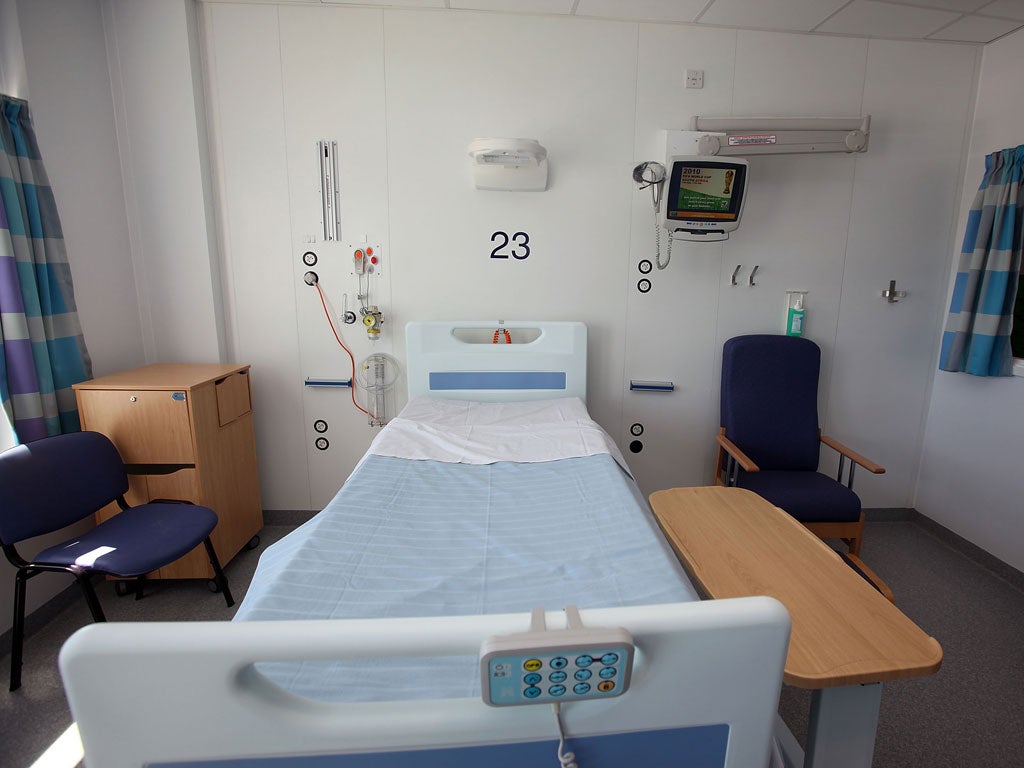 A view of a single room in the new Queen Elizabeth super hospital on June 16, 2010 in Birmingham, England