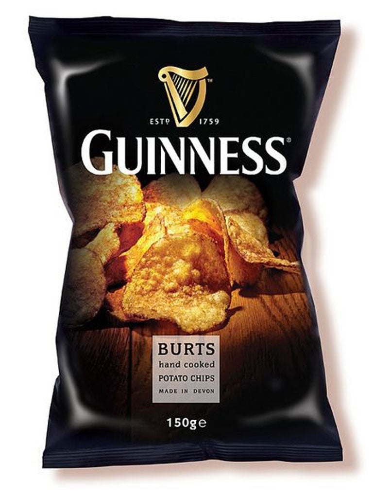 Guinness crisps available now in Selfridges and Waitrose, and in Asda from next month