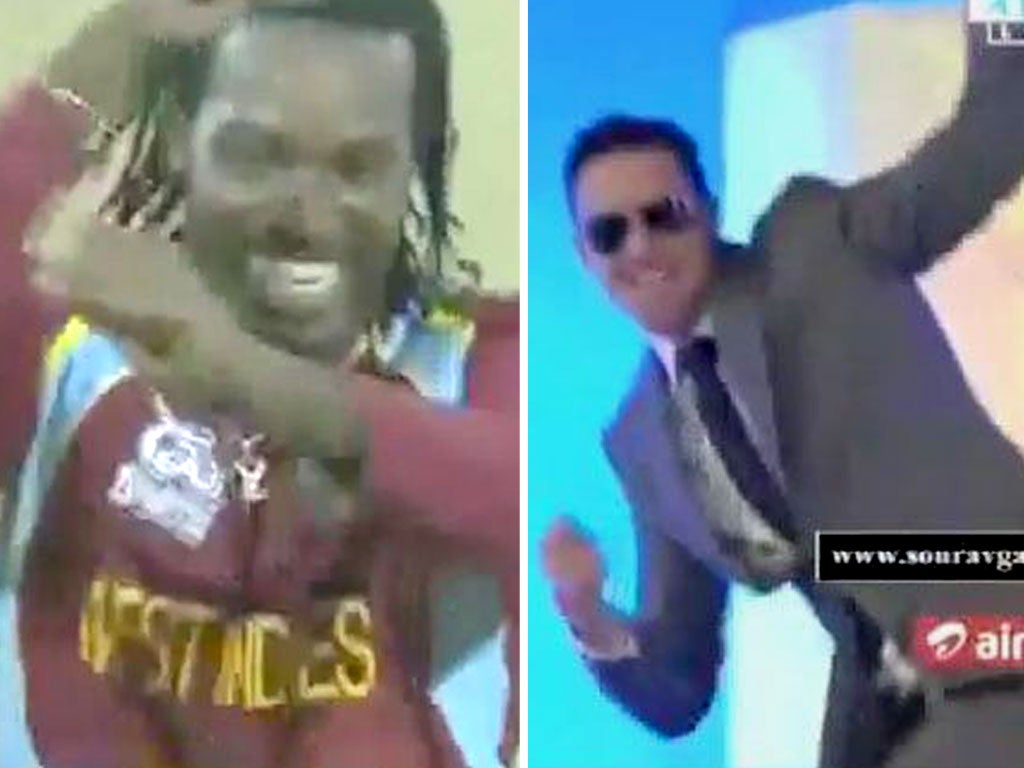 After the West Indies batsman did the dance to current pop mega-hit "Gangnam Style" following his side's World T20 win, KP followed suit on Indian TV show Cricket Extra