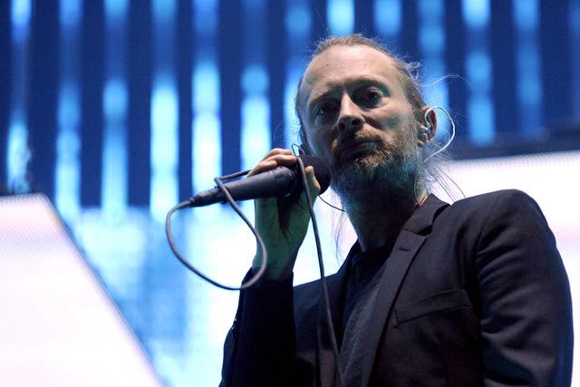 Thom Yorke of Radiohead at the O2