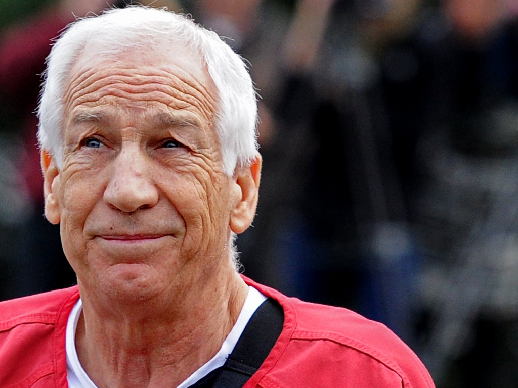 Ex-Penn State coach Jerry Sandusky sentenced for 30 to 60 years in prison  for sex abuse | The Independent | The Independent