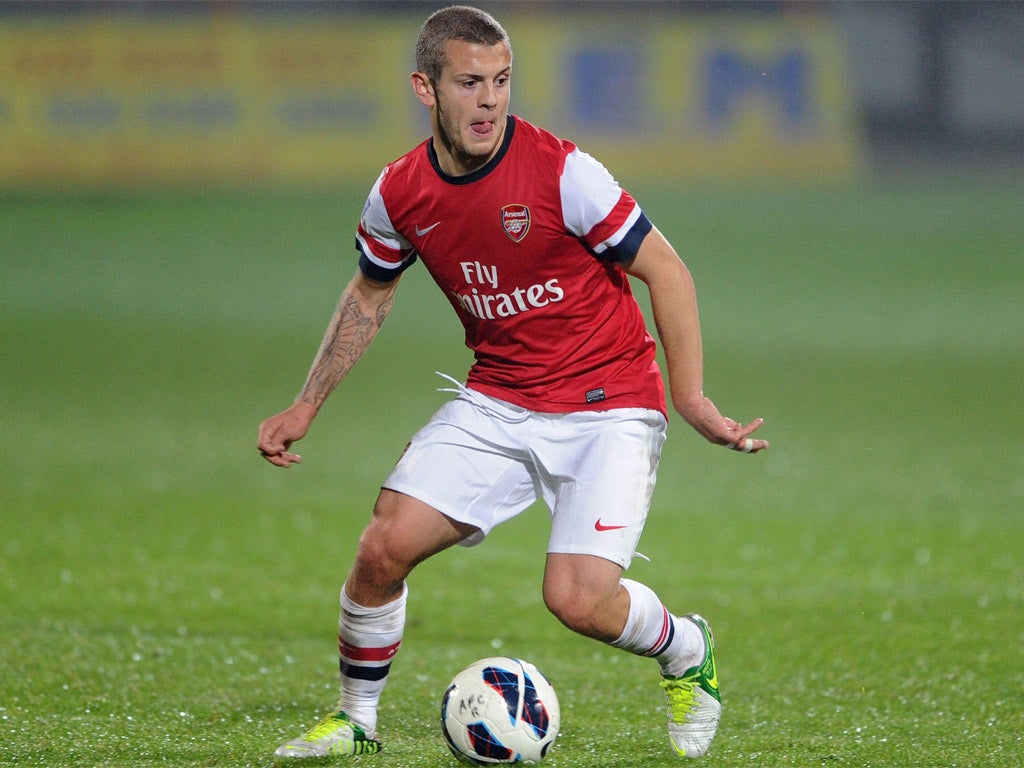 Jack Wilshere set up both goals in Arsenal Under-21s’ 2-0 victory