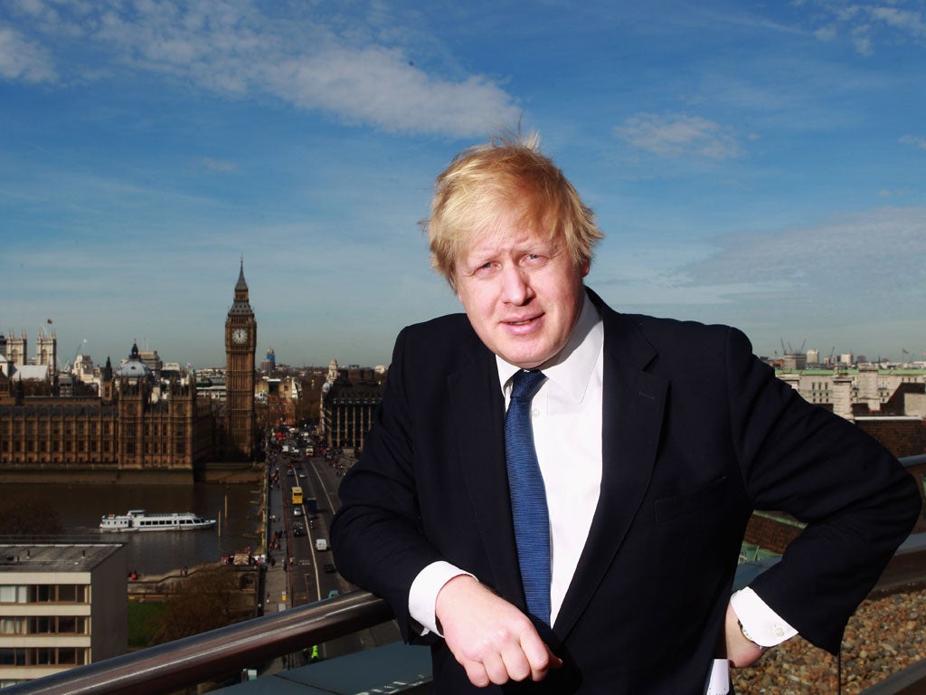 Mayor of London, Boris Johnson poses for a photo between the IOC Executive meetings, held at the Westminster Bridge Park Plaza on April 6, 2011 in London, England.