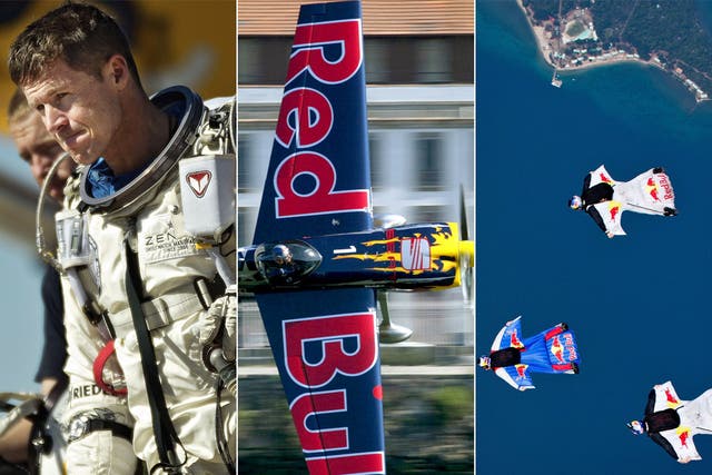 Felix Baumgartner; the Red Bull Air Race; Red Bull's wingsuit flyers