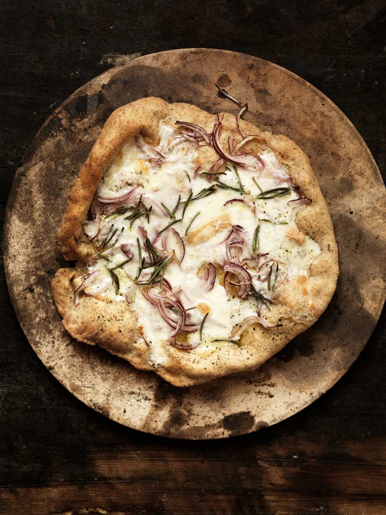 To vary pizza bianco, add freshly chopped oregano, rosemary or even shavings of truffle