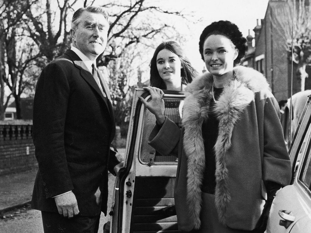 The 'royal' family: Bates with his wife and daughter in 1966