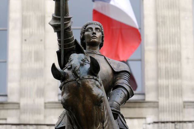 Saintly splendour: Joan’s statue in Vaucouleurs