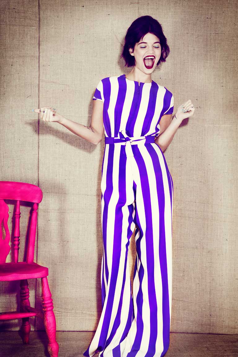 Stripe it lucky: jumpsuit, £600. All pieces, unless otherwise stated, from the pre-spring/summer House of Holland collection.