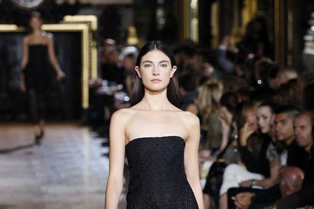 Back to black: Stella McCartney's spring/summer 2013 collection shares Jane Eyre's obsession with minimalist chic