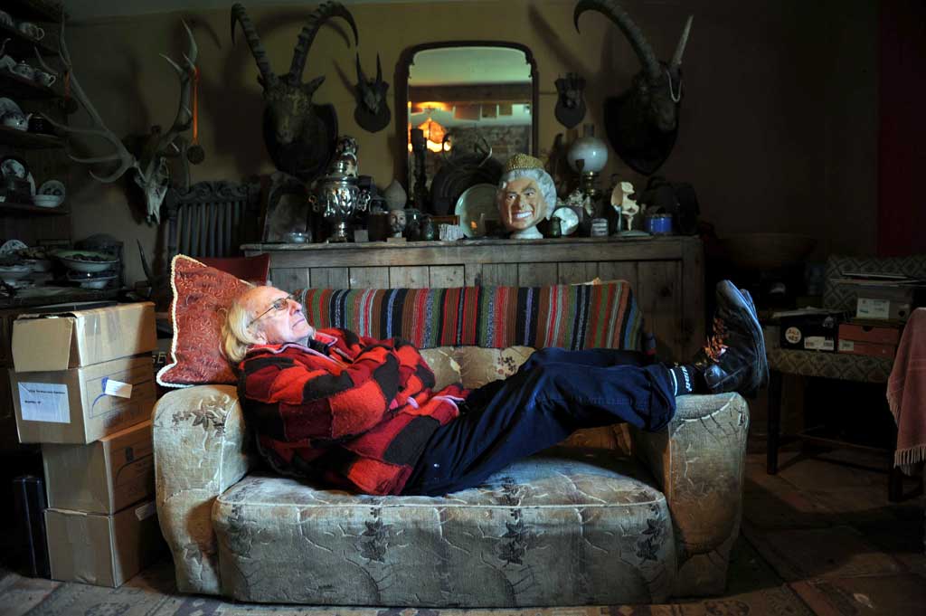 Laid-back attitude: Bruce Lacey at his studio in Wymondham, Norfolk