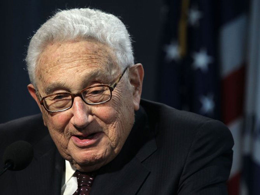 Henry Kissinger, 1973: The US Secretary of State was honoured for the Paris Peace Accords designed to bring a ceasefire in the Vietnam War. But there was a secret bombing campaign in Laos at the time.