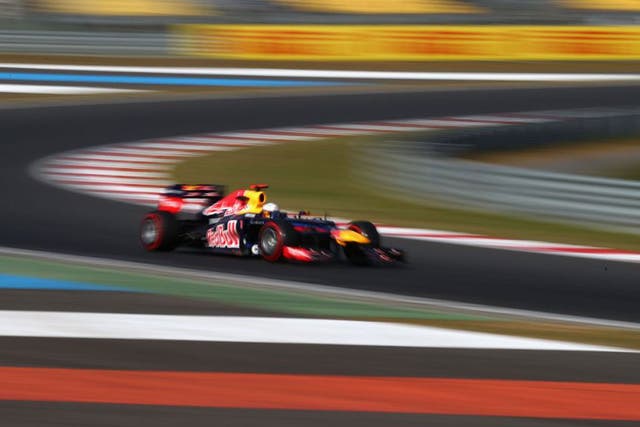 Sebastian Vettel sets the fastest time in  practice for the Korean Grand Prix 