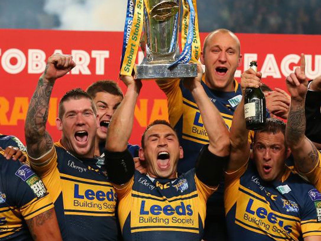 Kevin Sinfield (middle): The Leeds captain will take over from Jamie Peacock