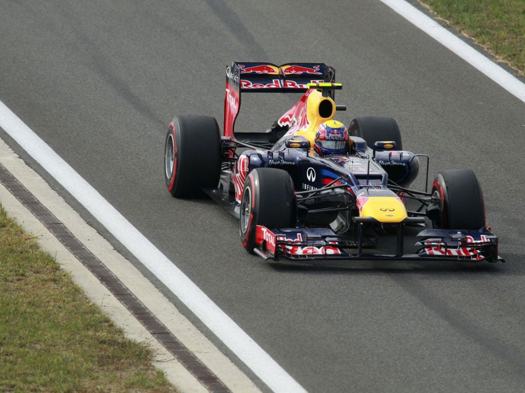 The pole was Webber's first proper one of the season, and came as a surprise after Vettel had dominated practice.