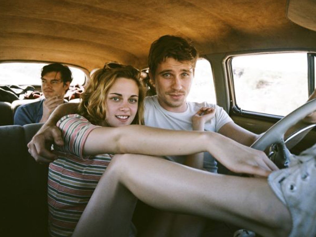 From left: Sam Riley, Kristen Stewart and Garrett Hedlund play Kerouac's main characters