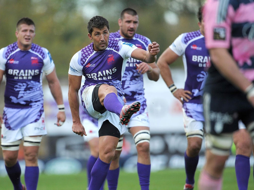 Purple patch: Gavin Henson was in supreme kicking form for the Exiles